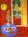 Red Interior Still Life on a Blue Table Fauvism